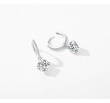 pendientes de aro de Plata de Ley 925 para mujer