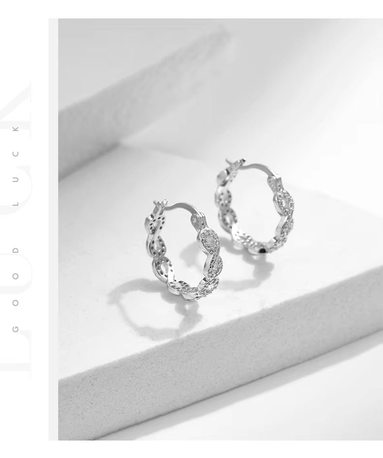 pendientes de aro de Plata de Ley 925 para mujer