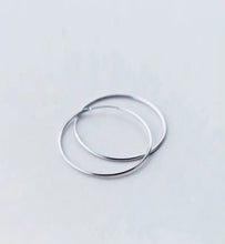 Load image into Gallery viewer, pendientes de aro de Plata de Ley 925 auténtica para mujer