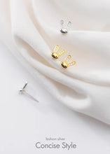 Load image into Gallery viewer, pendientes de plata de ley 925 con forma de Mini conejo para mujer, joyería fina