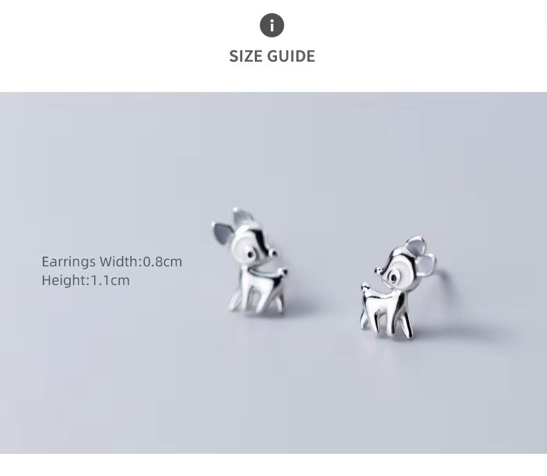 pendientes de tuerca de ciervo para mujer