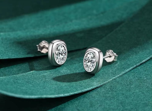 pendientes de plata de ley 925 con circonita AAA