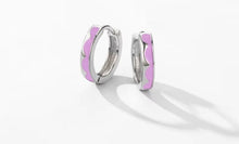 Load image into Gallery viewer, pendientes de aro de Plata de Ley 925 para mujer