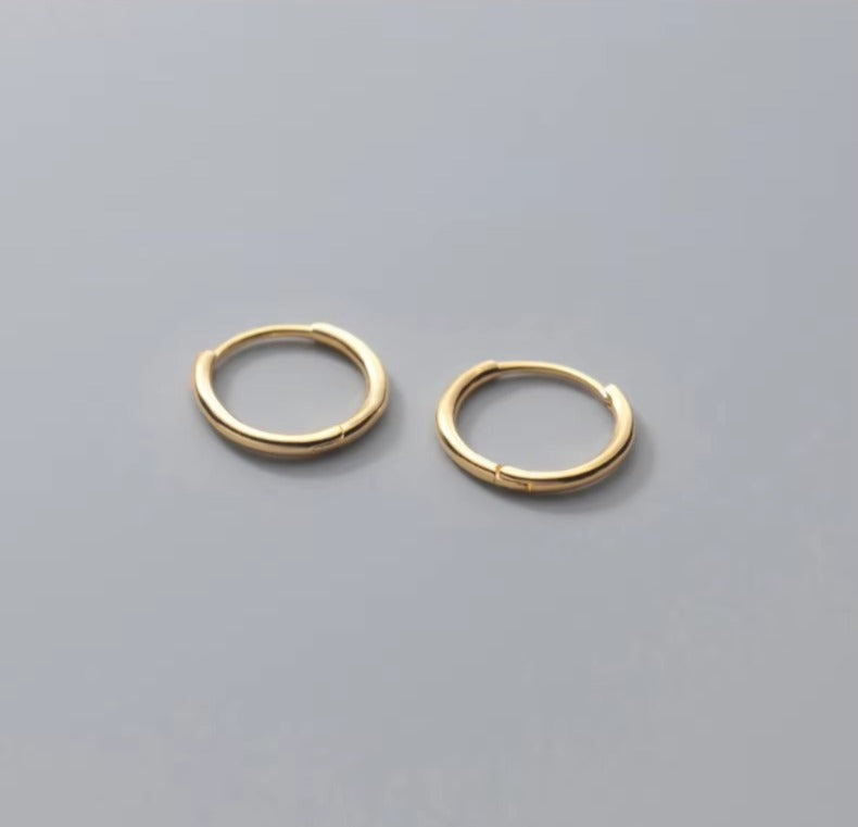 pendientes de aro de Plata de Ley 925 para mujer, aretes pequeños