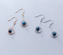 Load image into Gallery viewer, pendientes de plata de ley 925 con forma de gota para mujer, joyería fina