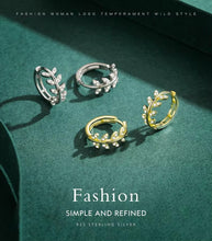 Load image into Gallery viewer, pendientes de Aro para mujer, Plata de Ley 100% 925