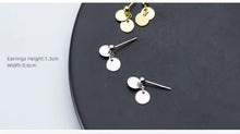Cargar imagen en el visor de la galería, pendientes pequeños de Plata de Ley 925 para mujer, joyería de diseño redondo Simple