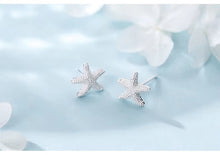 Load image into Gallery viewer, pendientes de plata de ley 925 con forma de estrella de mar para mujer