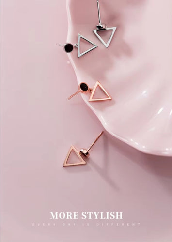 pendientes colgantes de triángulo geométrico para mujer