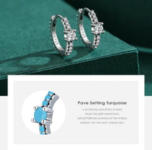 Load image into Gallery viewer, pendientes de aro de Plata de Ley 925 auténtica para mujer