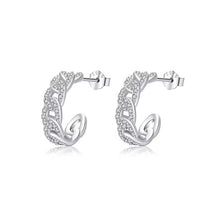 Load image into Gallery viewer, pendientes de plata de ley 925 chapados en platino para mujer
