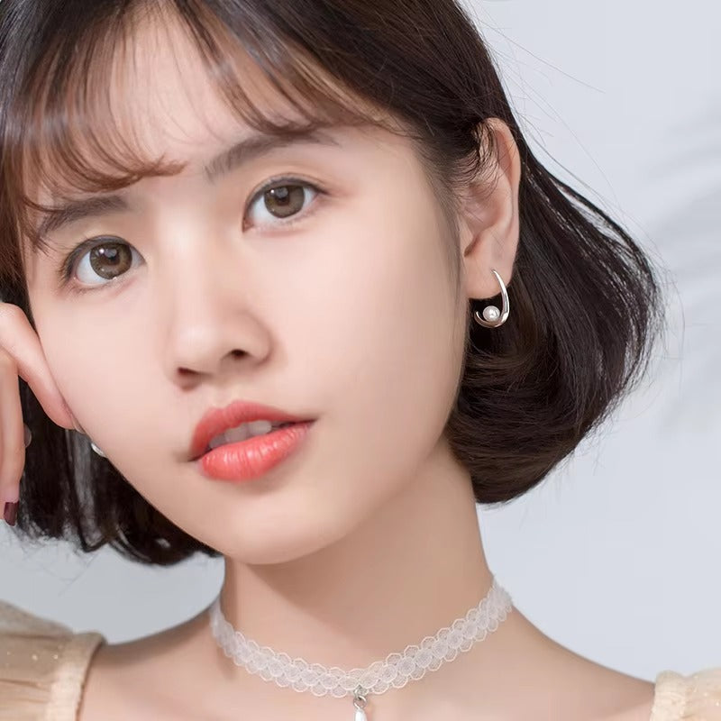 pendientes de plata de ley 925 con forma de gota de agua para mujer