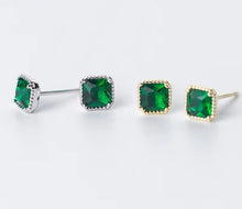 Load image into Gallery viewer, pendientes de plata de primera ley y Circonia cúbica para mujer