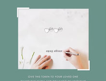 Load image into Gallery viewer, pendientes de plata de primera ley con forma de corazón para mujer