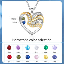 Load image into Gallery viewer, Collar con colgante de corazón de amor personalizado para mujer