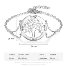 Load image into Gallery viewer, Pulseras personalizadas de árbol de la vida para mujer