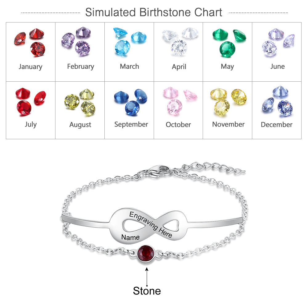 Pulseras personalizadas de acero inoxidable para mujer