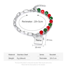 Cargar imagen en el visor de la galería, pulsera personalizada con nombre grabado para mujer