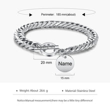 Cargar imagen en el visor de la galería, pulsera personalizada con grabado de nombre para hombre y mujer