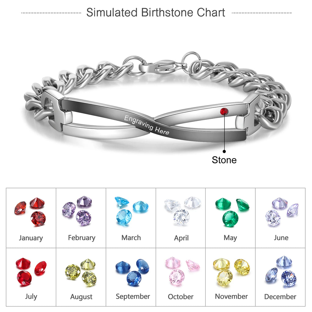 Pulseras personalizadas de acero inoxidable para mujer