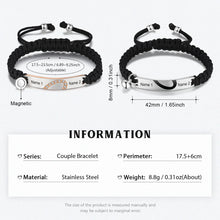 Load image into Gallery viewer, Pulsera de corazón personalizada para pareja