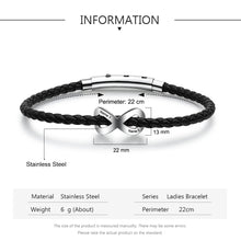 Load image into Gallery viewer, Pulseras Infinity de acero inoxidable para hombre y mujer