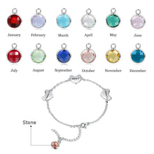 Load image into Gallery viewer, pulsera personalizada con grabado de nombre y piedra natal