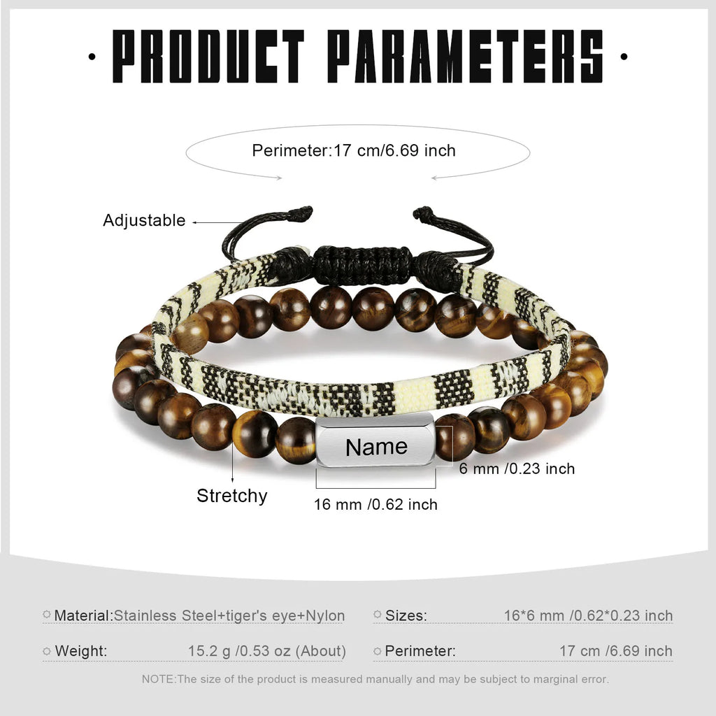 Pulseras personalizadas con nombre grabado para mujer