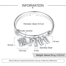 Load image into Gallery viewer, Pulsera personalizada de acero inoxidable con etiquetas de nombre grabadas para mujer