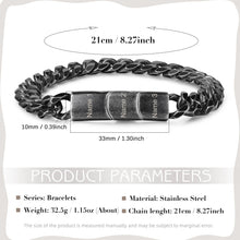 Load image into Gallery viewer, Pulseras de cuentas Vintage con nombre personalizado para hombres