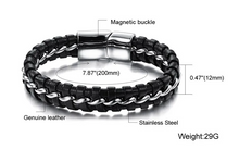 Load image into Gallery viewer, Pulsera de cuero genuino para hombre