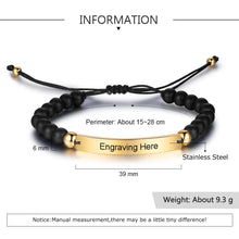 Load image into Gallery viewer, pulsera con grabado personalizado para hombre