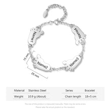 Cargar imagen en el visor de la galería, pulsera personalizada de acero inoxidable para mujer