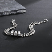 Load image into Gallery viewer, pulsera personalizada de cuentas de acero inoxidable para hombre