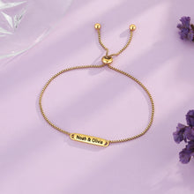 Cargar imagen en el visor de la galería, Pulsera de cadena ajustable de acero inoxidable para mujer