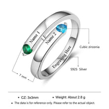 Load image into Gallery viewer, Anillo de Plata de Ley 925 con grabado personalizado