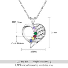 Load image into Gallery viewer, Collar de plata de ley 925 con grabado personalizado para mujer