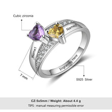 Load image into Gallery viewer, Anillo de Plata de Ley 925 con nombre personalizado