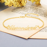 pulsera de tobillo con nombre y letras personalizadas para mujer