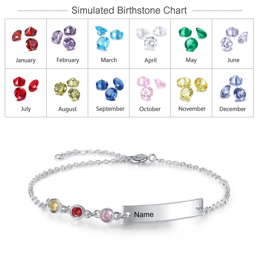 Pulseras personalizadas con nombre para madres