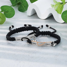 Load image into Gallery viewer, Pulsera de corazón personalizada para pareja