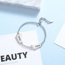 Cargar imagen en el visor de la galería, pulsera personalizada de acero inoxidable para mujer