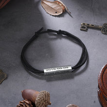 Load image into Gallery viewer, pulsera de cadena de cuerda ajustable para hombre