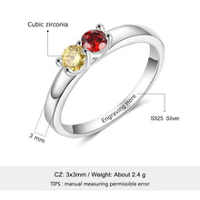 Load image into Gallery viewer, Anillos de plata de ley 925 con nombre personalizado para mujer