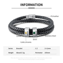 Load image into Gallery viewer, Pulsera de cuentas cuadradas personalizadas para hombre