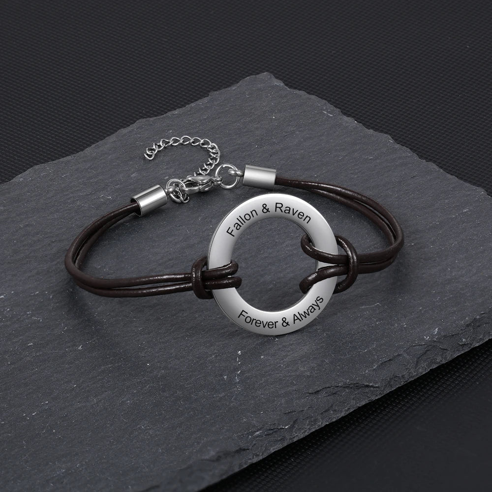 pulsera de acero inoxidable personalizada para hombre y mujer