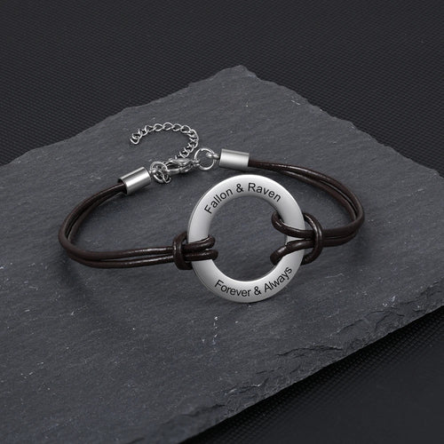 pulsera de acero inoxidable personalizada para hombre y mujer