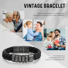 Load image into Gallery viewer, Pulseras de cuero con abalorios personalizables para hombre