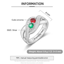 Load image into Gallery viewer, anillo de compromiso de Plata de Ley 925 personalizado para mujer