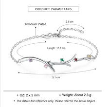 Cargar imagen en el visor de la galería, Pulsera de rama personalizada con Zirconia